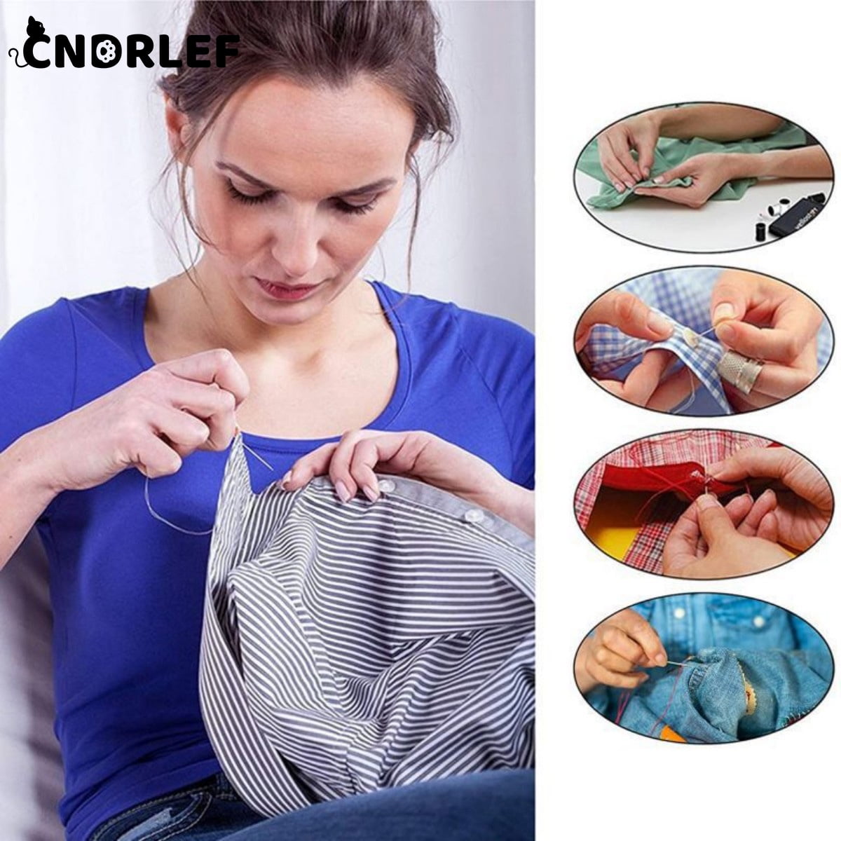 CNDRLEF 172 pcs Small Travel Sewing Kit for Beginners, Adults & Kids – Portable Sewing Supplies with Needles, Thread, Scissors, Measuring Tape & More – Clothing Repair Kit for Home, Emergency & DIY U