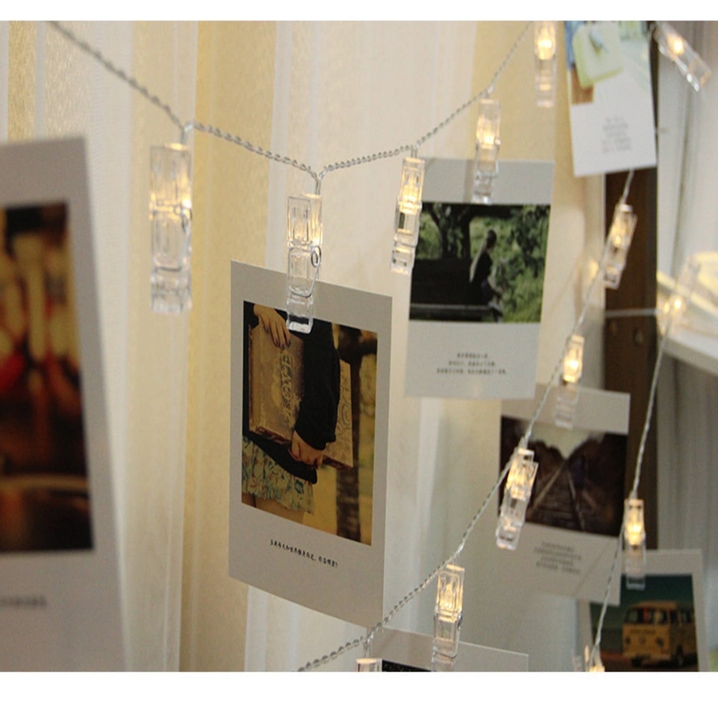CNDRLEF Photo String Lights with Clips for Hanging: 10FT 20 LED Photo Clip String Lightsdoor Bedroom Room Dorm Wall Decor ,- Christmas Party Wedding Romantic Lighting