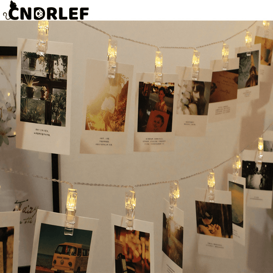 CNDRLEF Photo String Lights with Clips for Hanging: 10FT 20 LED Photo Clip String Lightsdoor Bedroom Room Dorm Wall Decor ,- Christmas Party Wedding Romantic Lighting