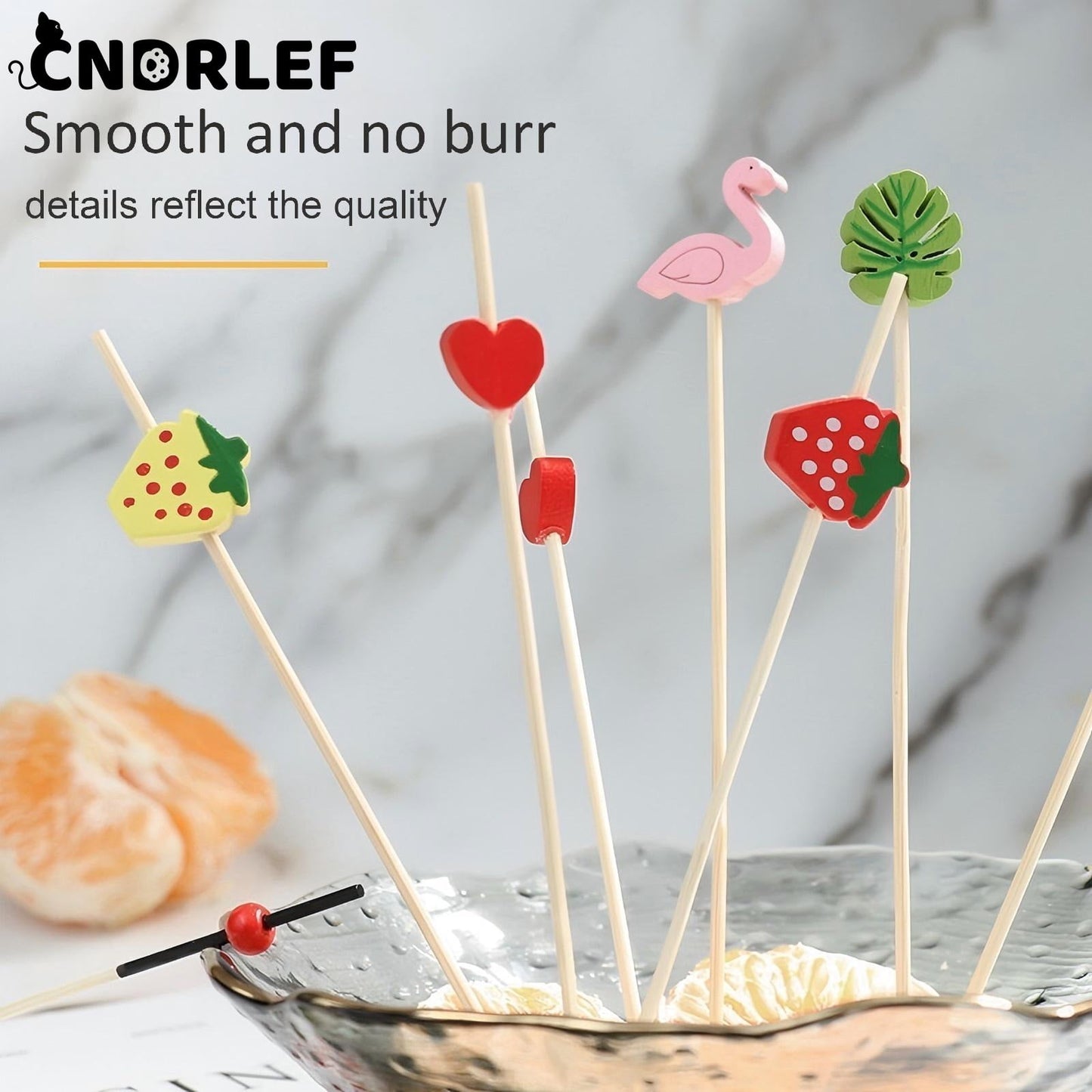 CNDRLEF Picks for Cocktail Appetizers Fruits Dessert,4.7" in 400 Counts,Colors may vary sculpt