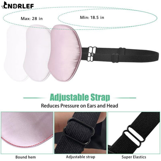 CNDRLEF Real Mulberry Silk 4 Pack Sleep Mask, Natural Pure Silk Eye Masks with Adjustable Strap for Sleeping, 99% Block Light Eye Sleep Shade Cover, Reduces Puffy Eyes Traveling Gifts