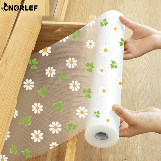 CNDRLEF Shelf Liner – Premium Non-Adhesive Cabinet & Drawer Liner for Kitchen – Waterproof Shelf Paper with Modern Pattern – Durable EVA Cabinet Mat – Easy to Cut