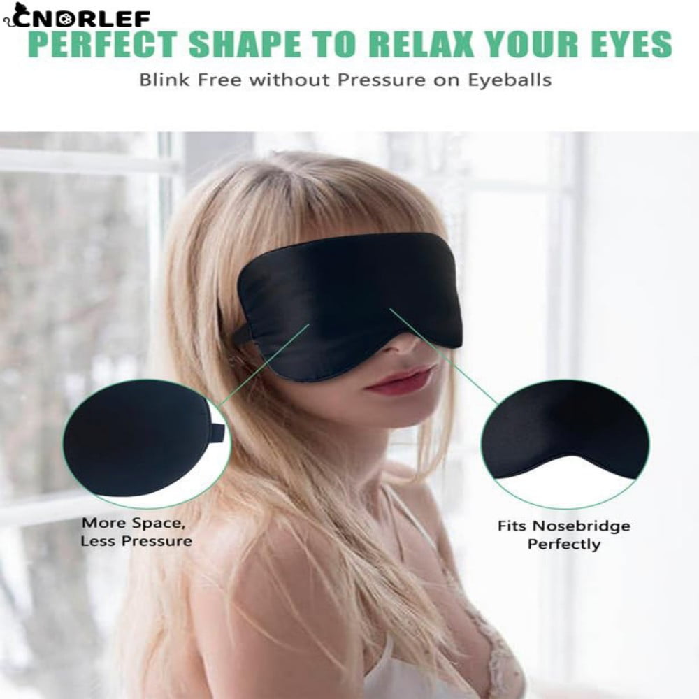 CNDRLEF Real Mulberry Silk 4 Pack Sleep Mask, Natural Pure Silk Eye Masks with Adjustable Strap for Sleeping, 99% Block Light Eye Sleep Shade Cover, Reduces Puffy Eyes Traveling Gifts
