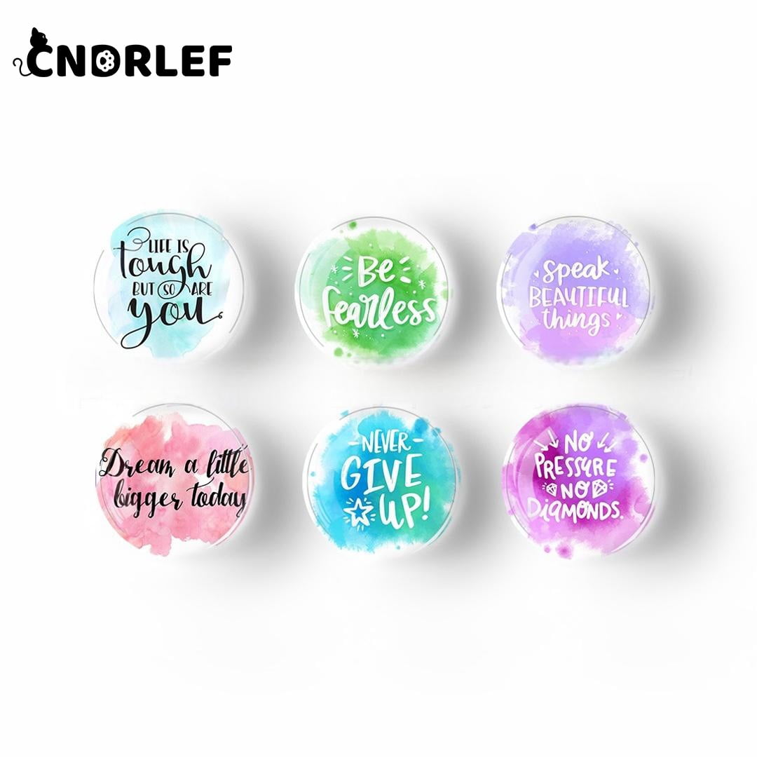 CNDRLEF 12Pcs Glass Refrigerator Magnets , Fridge Magnets for Refrigerator, Locker, Office Whiteboard, Cabinet Decoration（Inspirational Quotes）