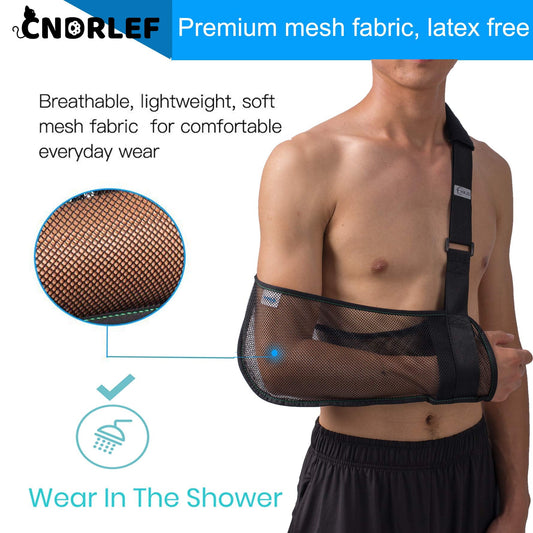 CNDRLEF Medical Shoulder Sling - Waterproof Shower Sling & Arm Immobilizer for Torn Rotator Cuff Support - Adjustable Left or Right Arm Brace