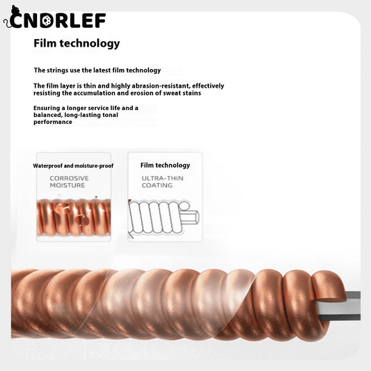 CNDRLEF 6-Pack Phosphor Bronze Acoustic Guitar Strings Set - Hex Steel Core, Rust-Proof Coating, Pro-Grade Tone (Universal for Folk Guitars)