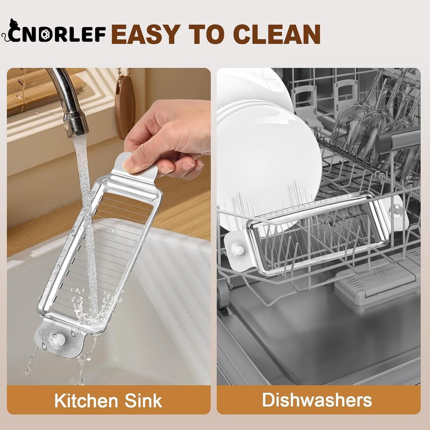 CNDRLEF Stainless Steel Cheese and Butter Slicer - Multipurpose Cutter for Blocks, Dishwasher Safe