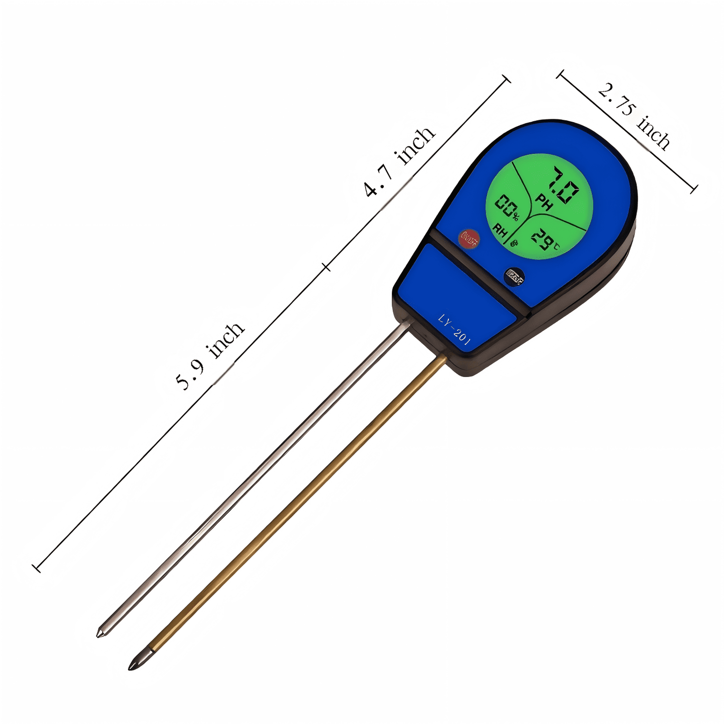 CNDRLEF 3-in-1 Soil Moisture Meter, Digital PH Meter for Soil, Temperature & Moisture Tester with Backlight LCD,Display for Gardening, Farming and Outdoor Plants