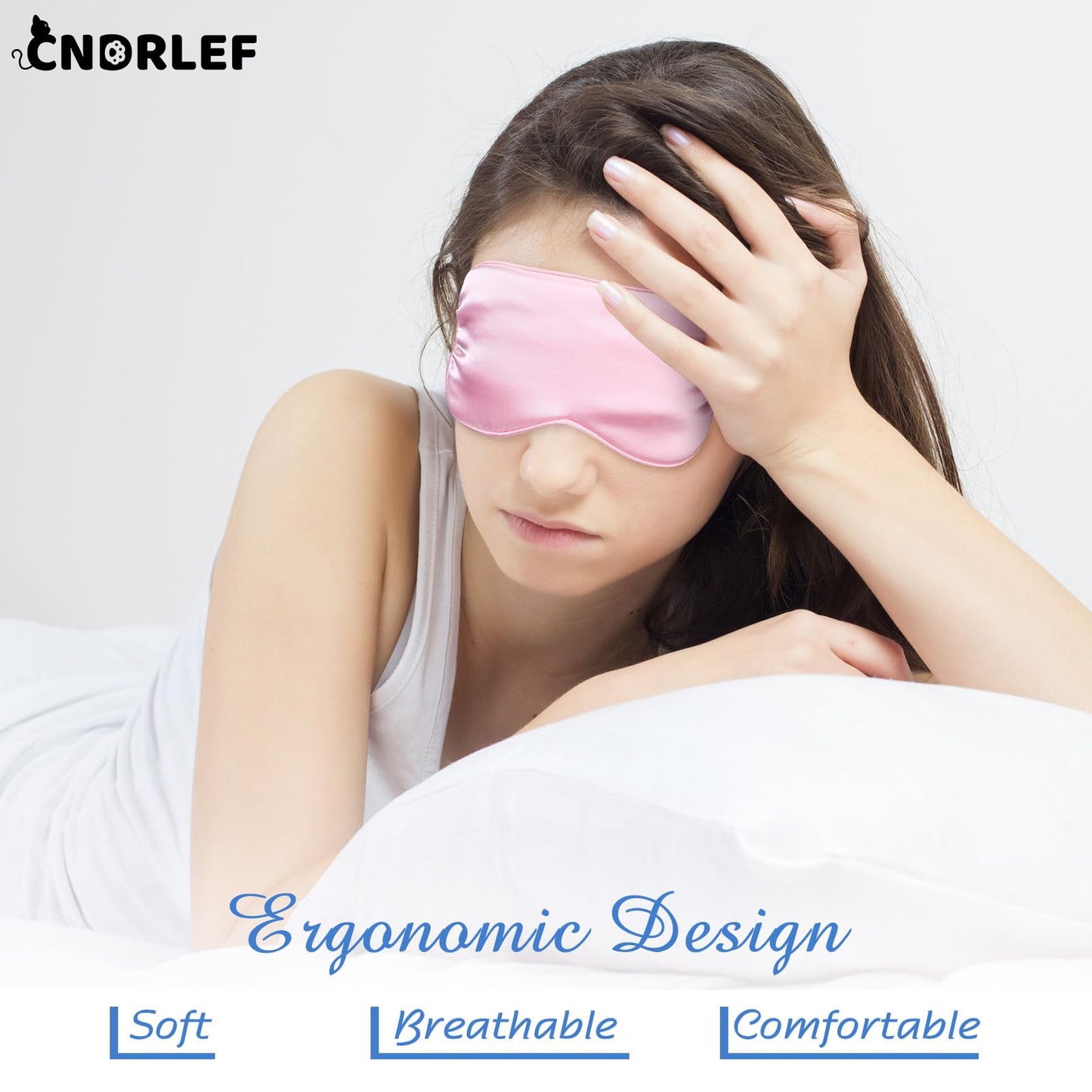 CNDRLEF Real Mulberry Silk 4 Pack Sleep Mask, Natural Pure Silk Eye Masks with Adjustable Strap for Sleeping, 99% Block Light Eye Sleep Shade Cover, Reduces Puffy Eyes Traveling Gifts