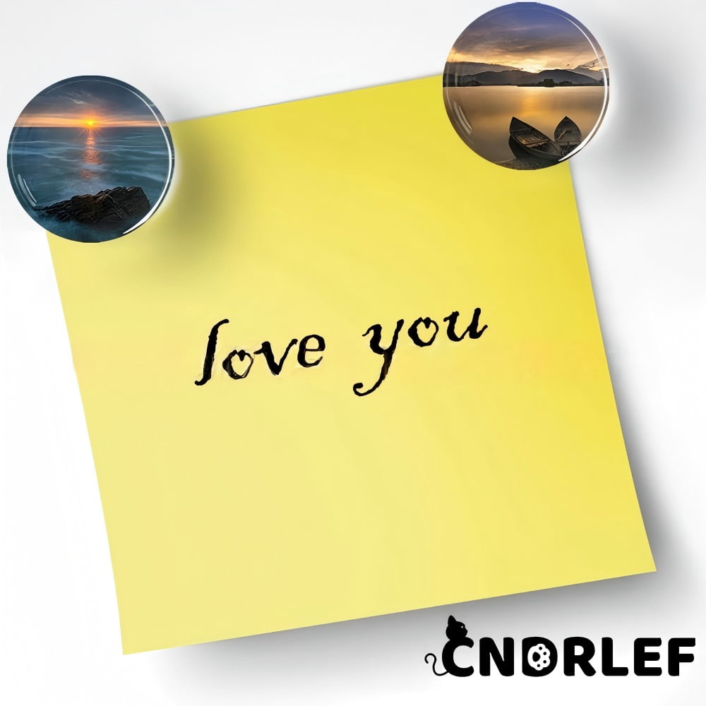 CNDRLEF 12 PCS Glass Fridge Magnets, Island Ocean Scenery Round Refrigerator Magnets for Whiteboard, Locker, Cabinet, Dishwasher Decor