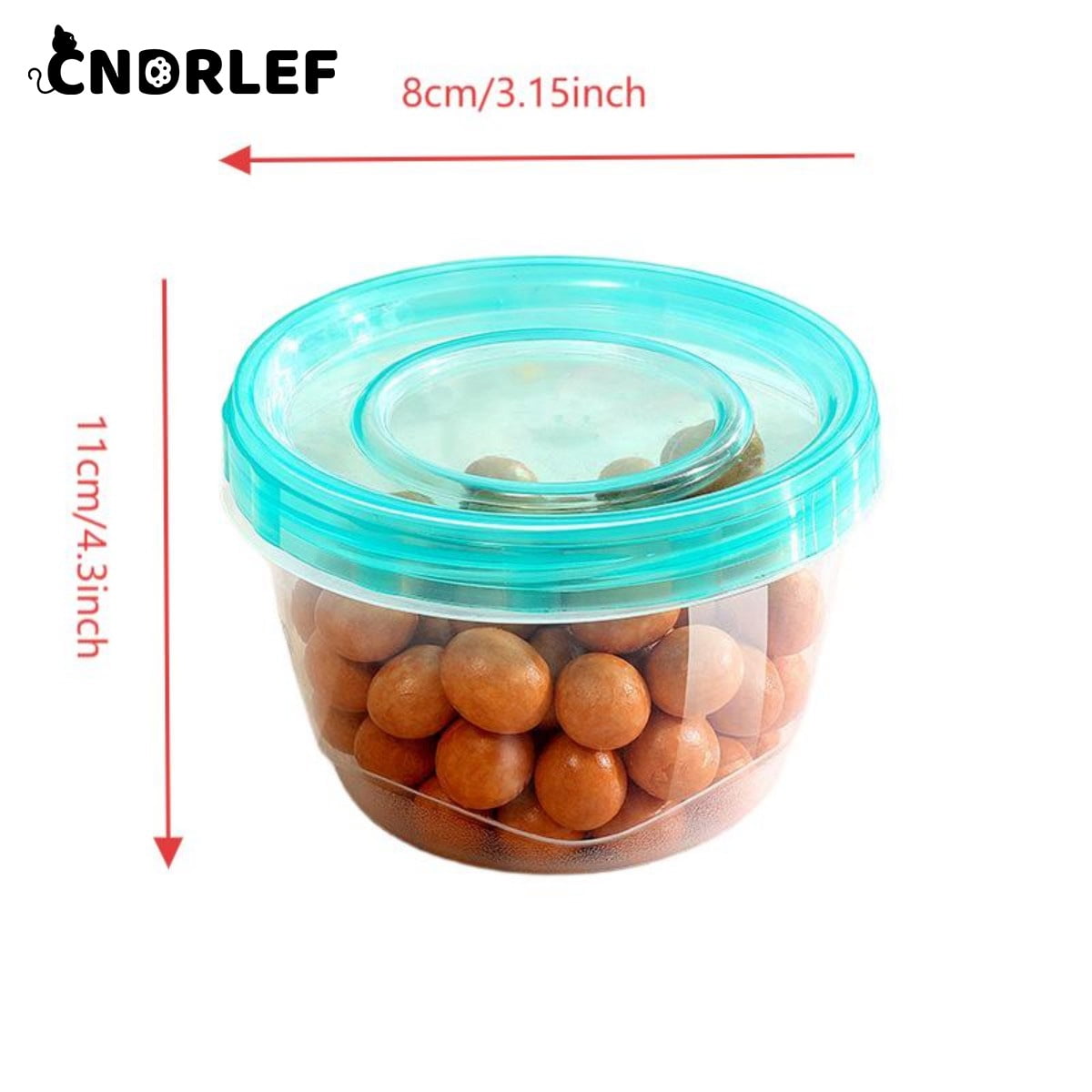 CNDRLEF 6-Pack 16oz BPA Free Food Storage Containers with Twist-Top Lids | Leakproof, Stackable | Fridge/Freezer/Microwave/Dishwasher Safe