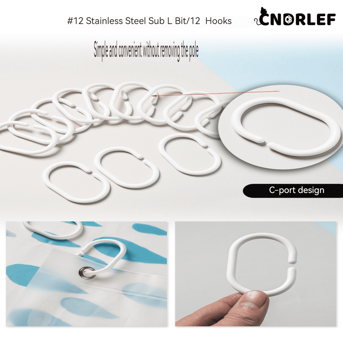 CNDRLEF Shower Curtain Liner, 4G PEVA Square Shower Liner, Plastic Waterproof Shower Curtains, 72x72 inch with Grommet Holes 3 Magnetic Weights Waterdrop pattern