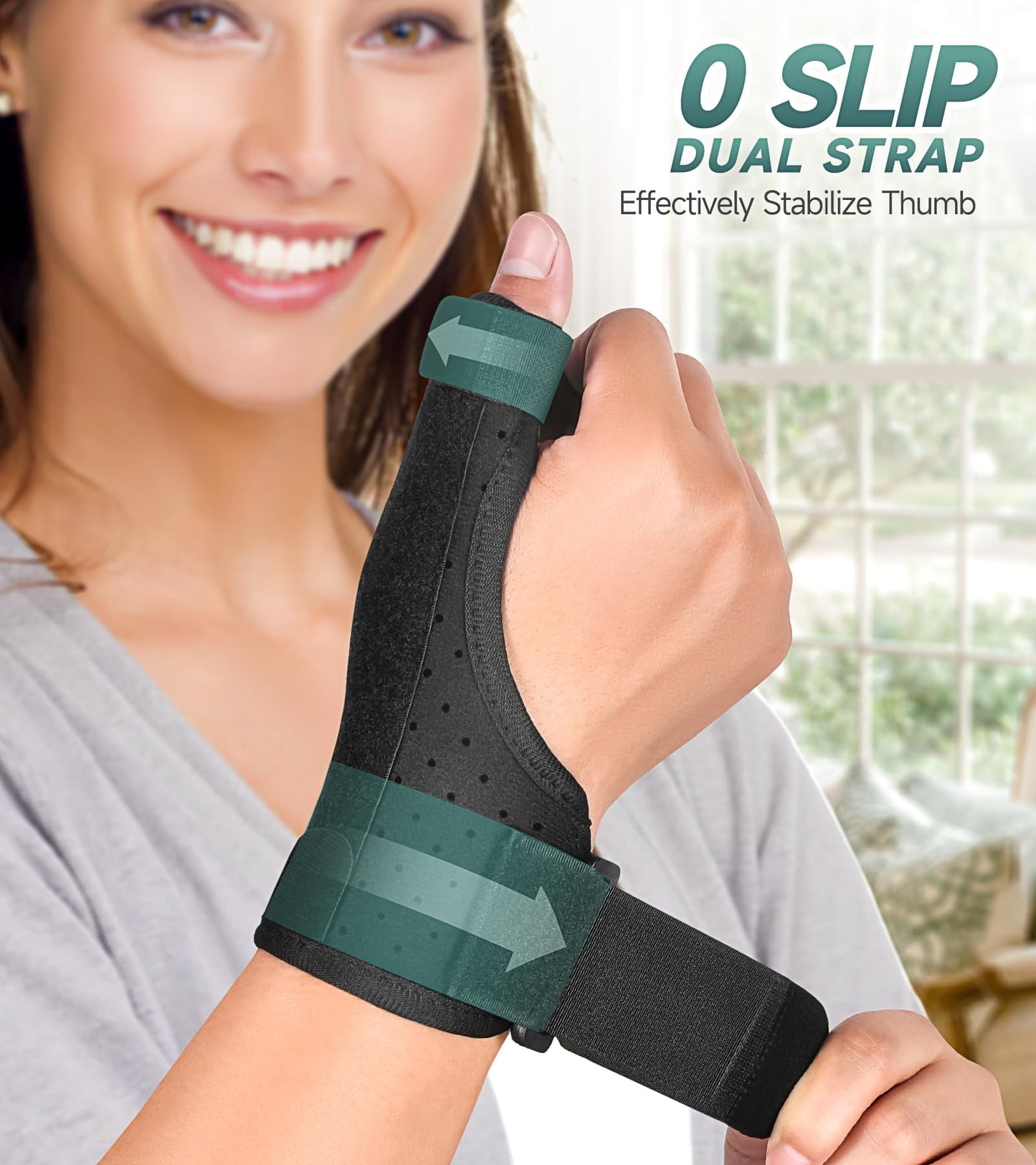 CNDRLEF Thumb Brace Stabilizer with Steel Splint, Night & Day Support for Pain Relief, Left/Right Hand