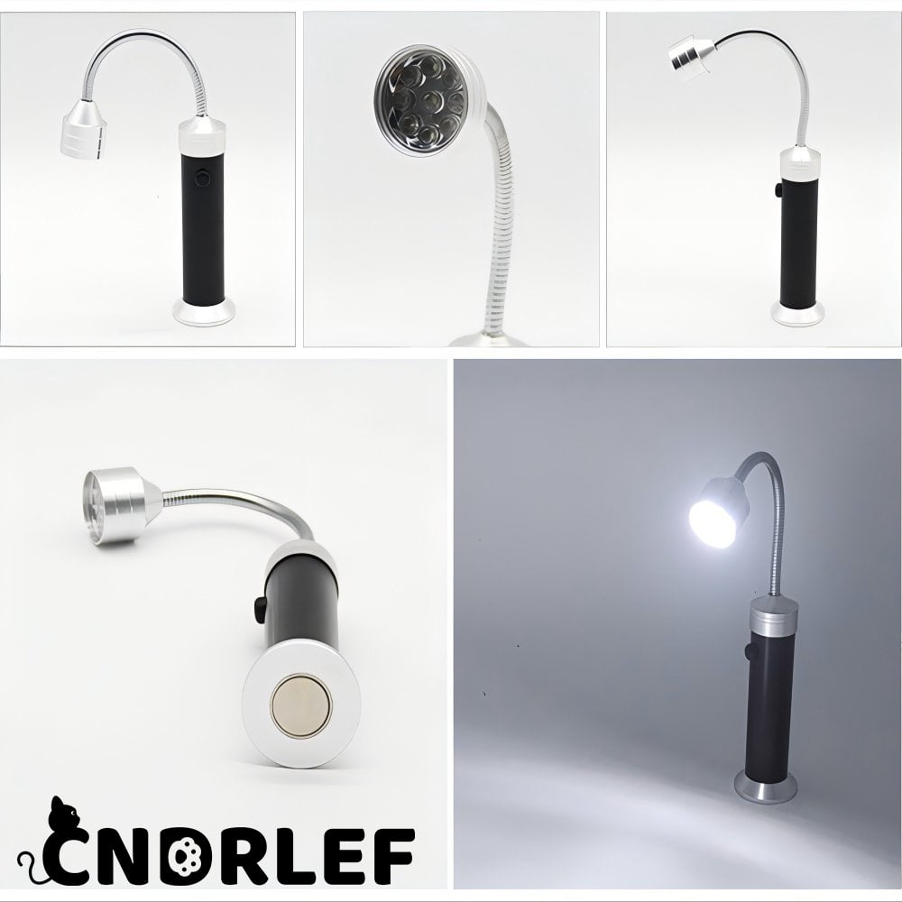 CNDRLEF 2-Pack Grill Lights with Case, Super Bright 9-LED Magnetic BBQ Light, Flexible Gooseneck Outdoor Cooking Light for Traeger Pit Boss Smoker, Grill Accessories