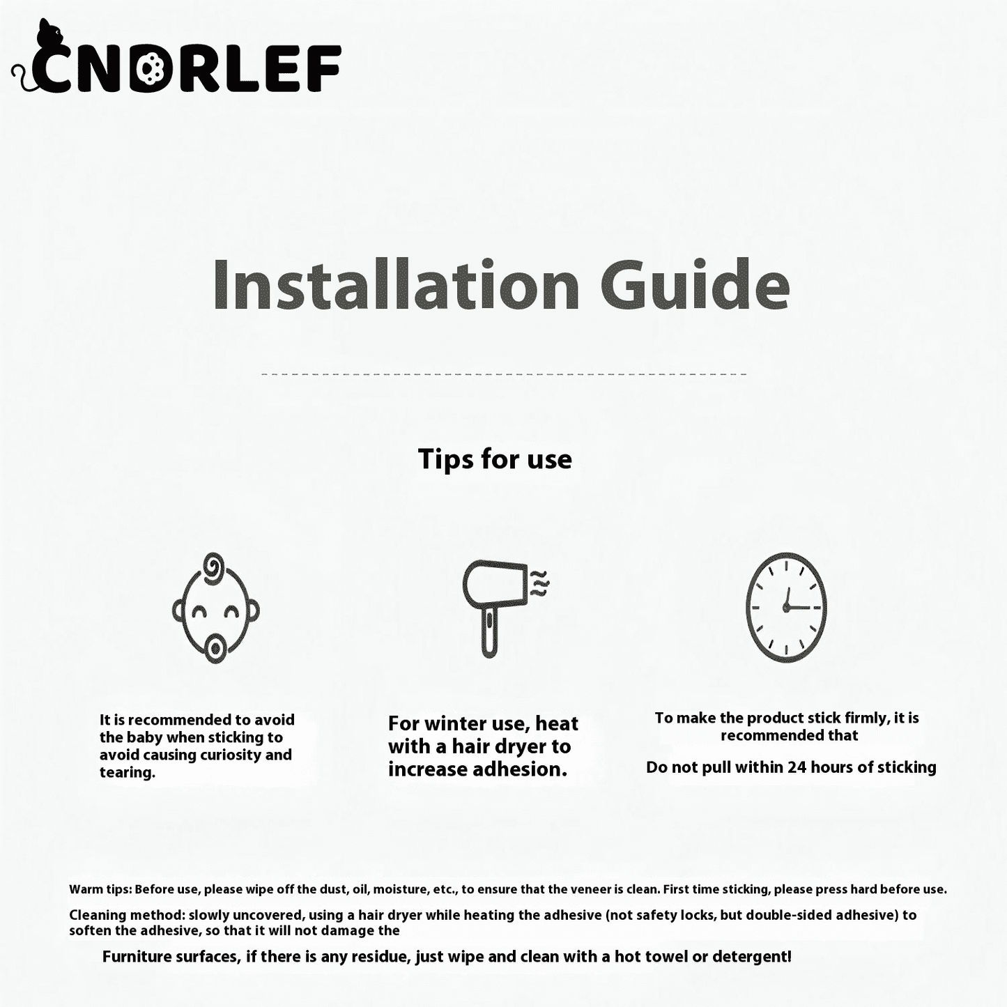 CNDRLEF Childproof Cabinet Locks 5 Pack - No Drill Adhesive Safety Latches for Cabinets, Drawers, Fridge, Pantry & Closet, Baby Proofing White