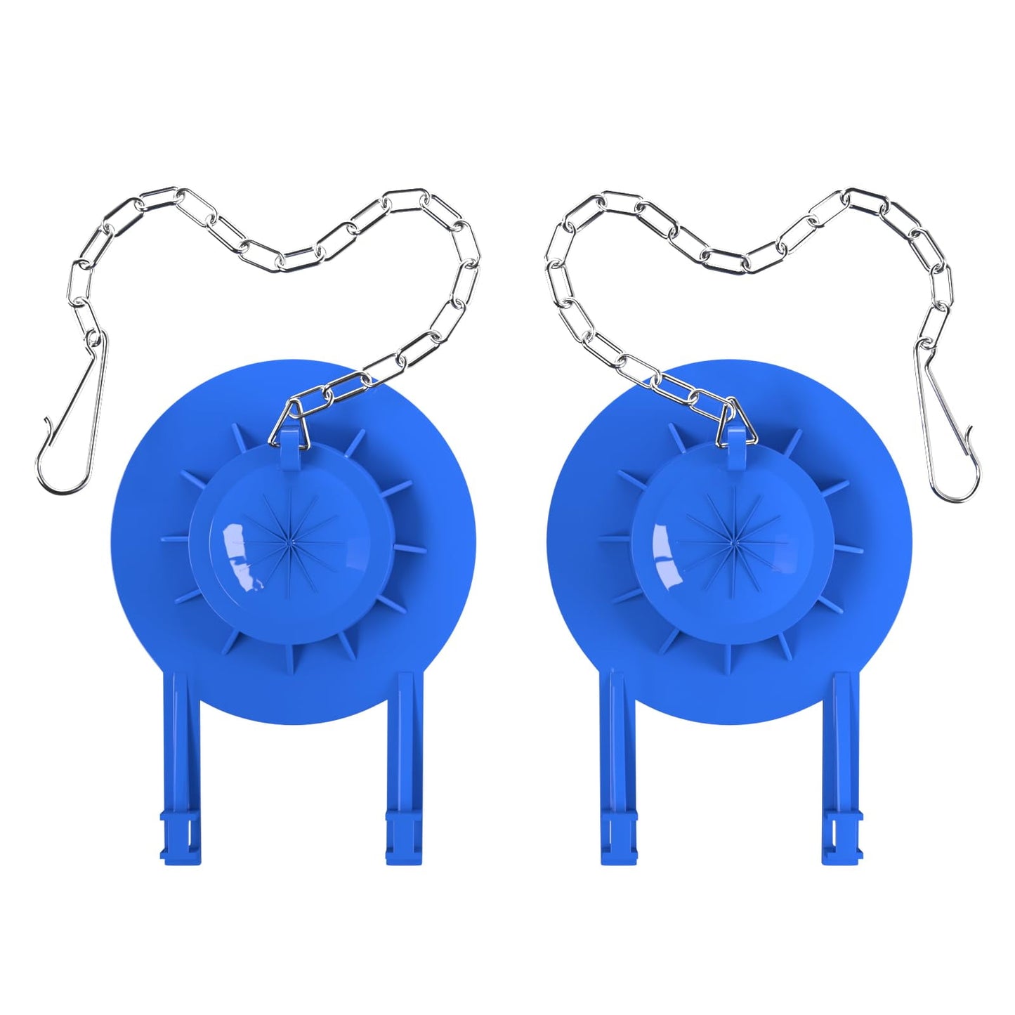 CNDRLEF 2-Pack Universal 2 inch Toilet Flapper Replacement Kit, Soft PVC Enhanced Thickened Flapper with Stainless Steel Chain, No-Slip Seal