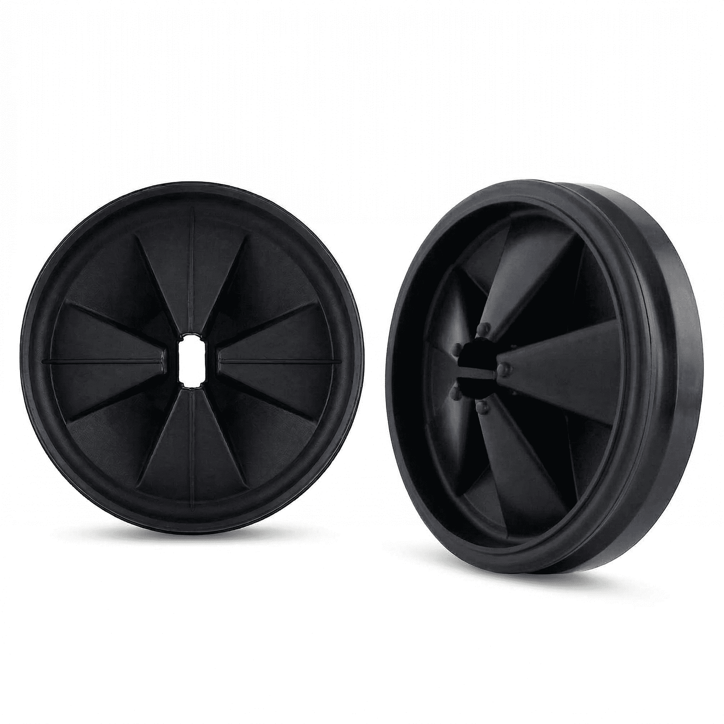 CNDRLEF 3 3/8" Garbage Disposal Splash Guard 2 Pack, Removable Rubber Sink Baffle Replacement, Noise Reducing Quiet Collar, Black
