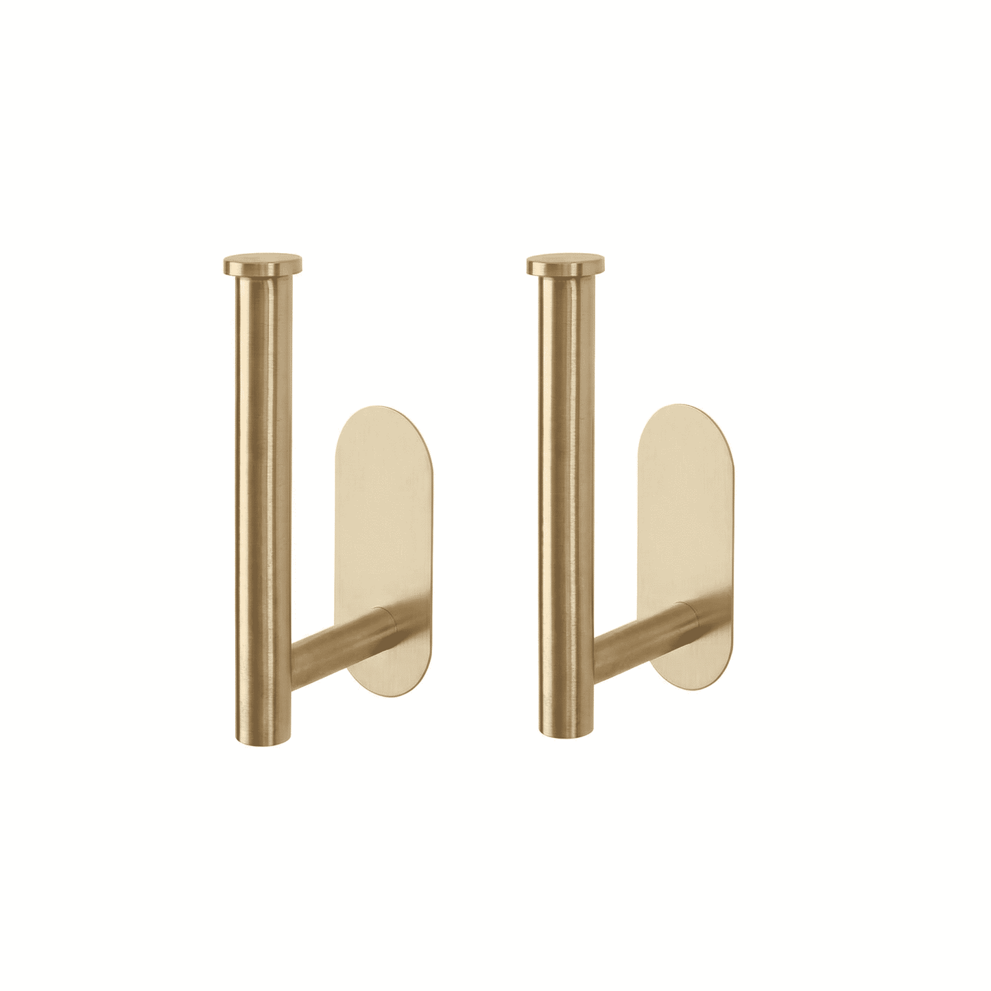 CNDRLEF Adhesive Curtain Holdbacks, 2 Pack No Drill Curtain Tie Backs, Gold Metal Curtain Holders for Drapes, Sheers & Blackout Curtains