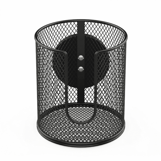 CNDRLEF Magnetic Cup Holder, Heavy Duty Metal Drink Holder with Strong Magnet Base, Fits 10-40 oz Bottles, Cans & Mugs up to 3.5 in, Black