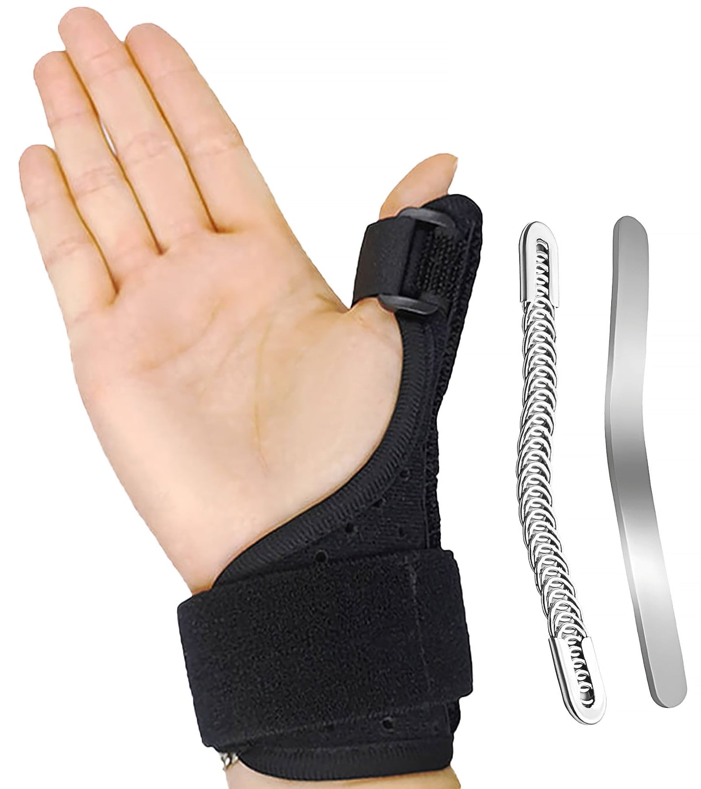 CNDRLEF Thumb Brace Stabilizer with Steel Splint, Night & Day Support for Pain Relief, Left/Right Hand