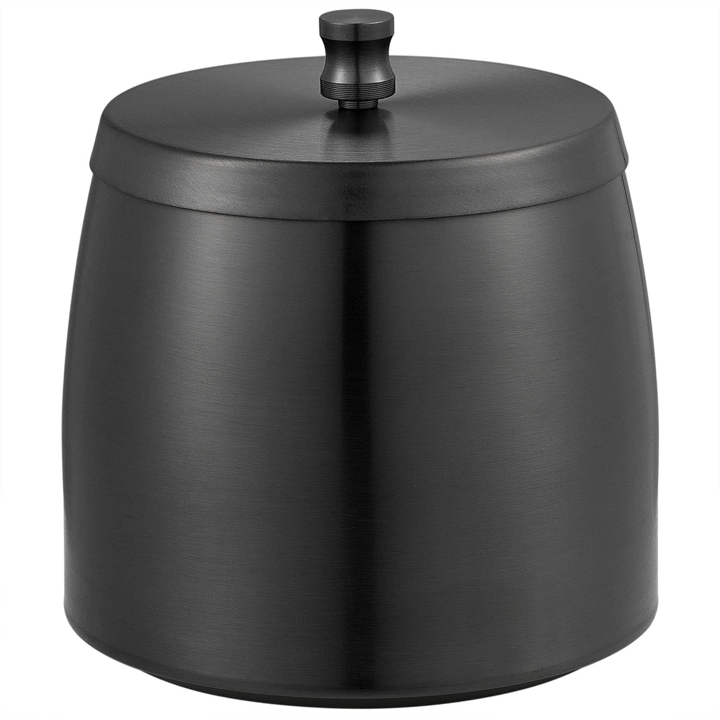 CNDRLEF Stainless Steel Ashtray with Lid, Medium Black - Windproof Smokeless Odorless Covered Ash Tray for Indoor Outdoor Home Office Patio