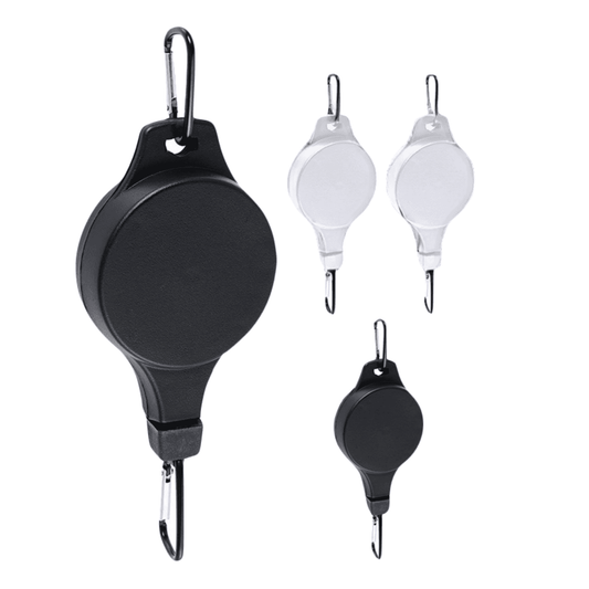 CNDRLEF 4-Pack Retractable Plant Hangers with Pulley, 2 Black & 2 White, 35.4 Inch Adjustable Height Heavy Duty Hooks for Hanging Plants, Baskets, Bird Feeders
