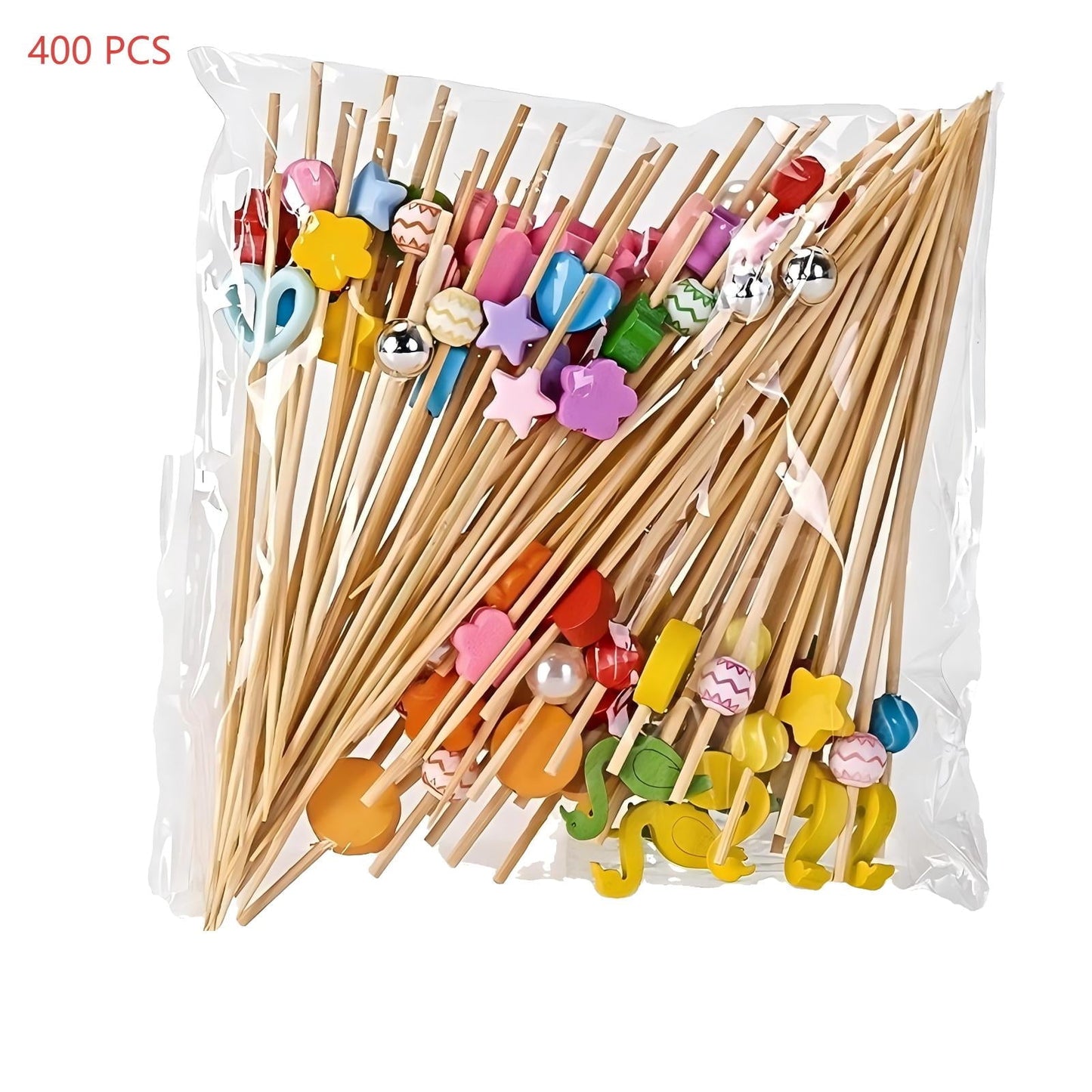 CNDRLEF Picks for Cocktail Appetizers Fruits Dessert,4.7" in 400 Counts,Colors may vary sculpt