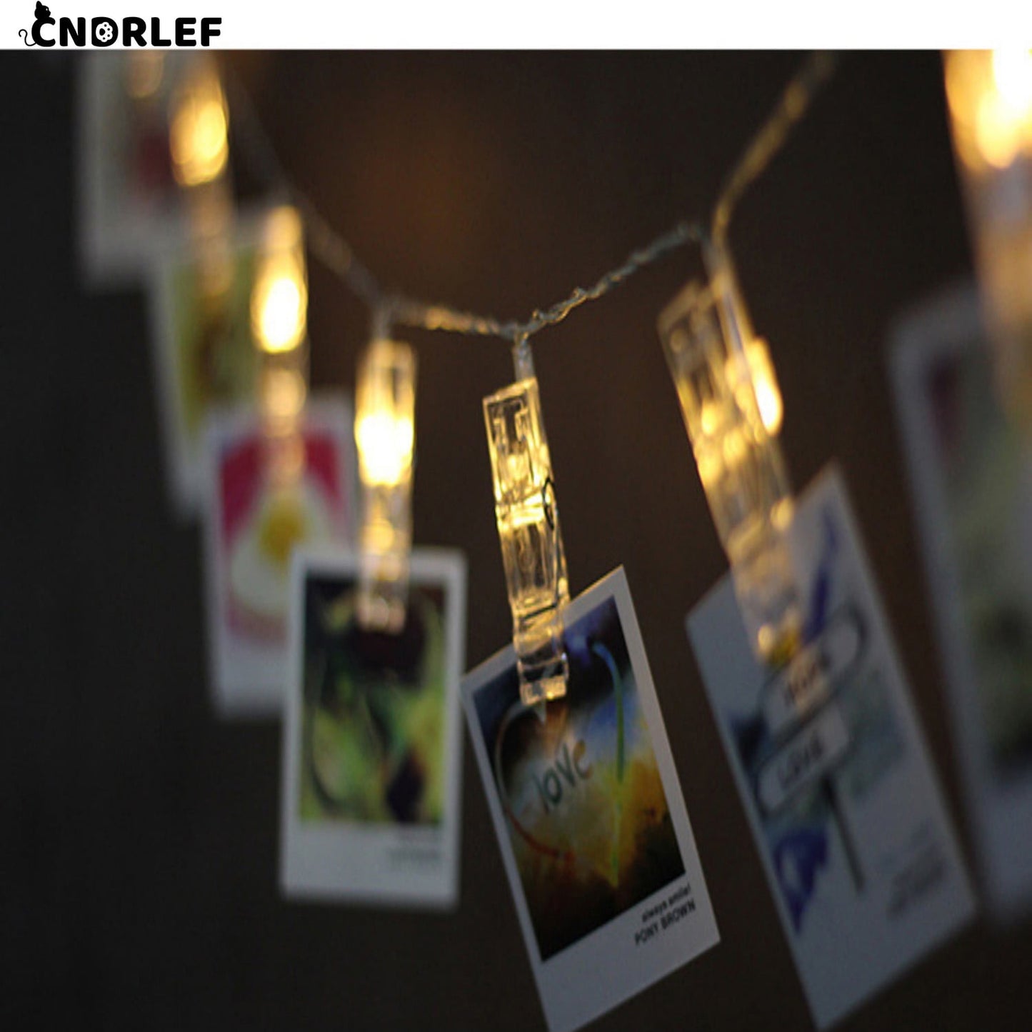 CNDRLEF Photo String Lights with Clips for Hanging: 20FT 40 LED Photo Clip String Lightsdoor Bedroom Room Dorm Wall Decor ，- Christmas Party Wedding Romantic Lighting