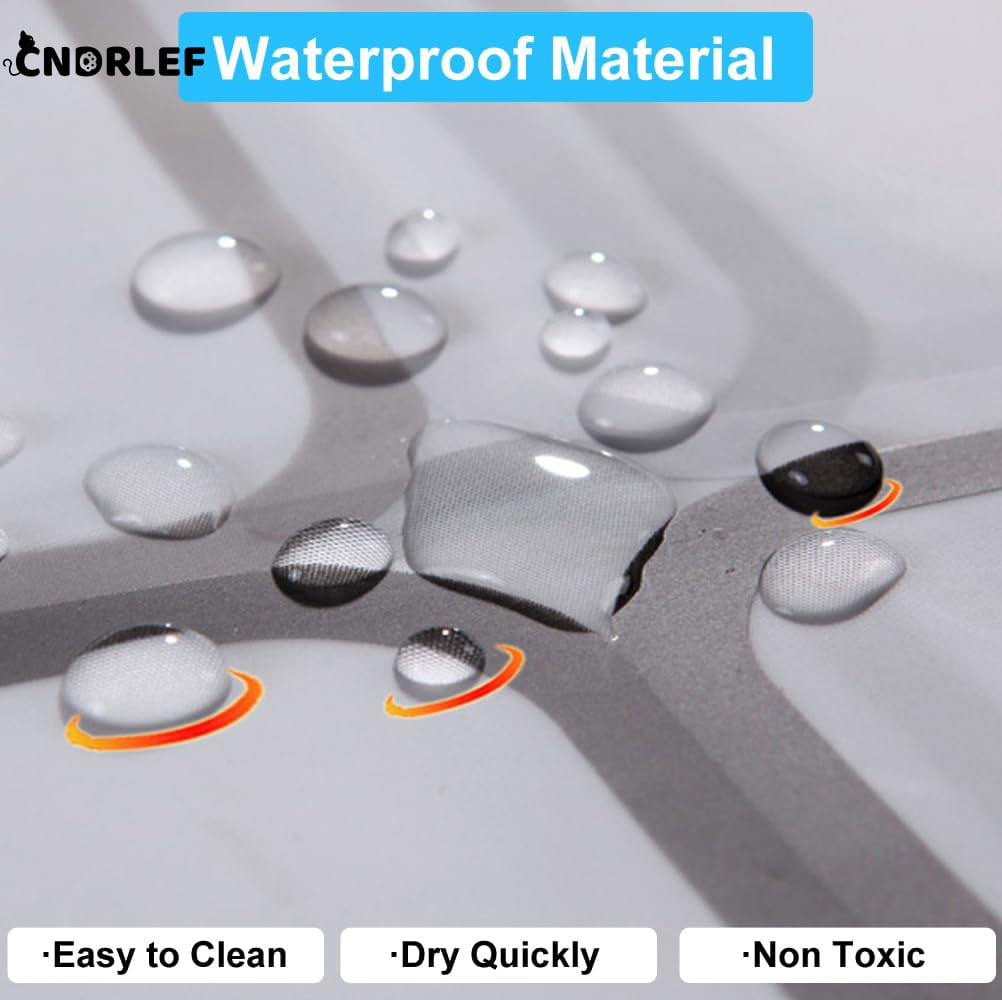 CNDRLEF Shower Curtain Liner, 4G PEVA Square Shower Liner, Plastic Waterproof Shower Curtains, 72x72 inch with Grommet Holes 3 Magnetic Weights