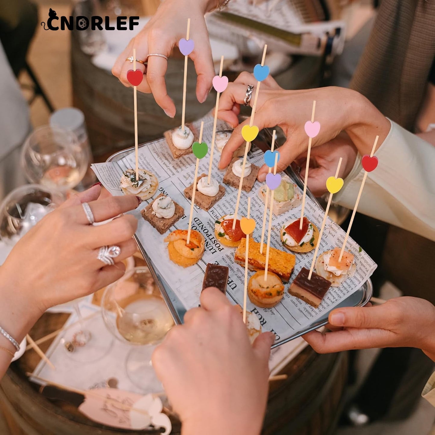 CNDRLEF Picks for Cocktail Appetizers Fruits Dessert,4.7" in 400 Counts,Colors may vary sculpt