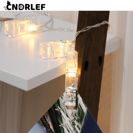 CNDRLEF Photo String Lights with Clips for Hanging: 20FT 40 LED Photo Clip String Lightsdoor Bedroom Room Dorm Wall Decor ，- Christmas Party Wedding Romantic Lighting