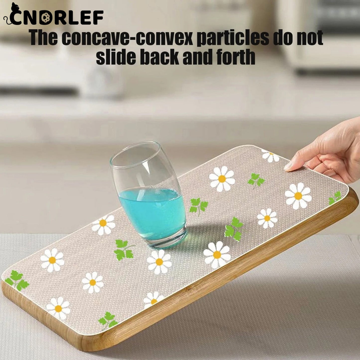 CNDRLEF Shelf Liner – Premium Non-Adhesive Cabinet & Drawer Liner for Kitchen – Waterproof Shelf Paper with Modern Pattern – Durable EVA Cabinet Mat – Easy to Cut