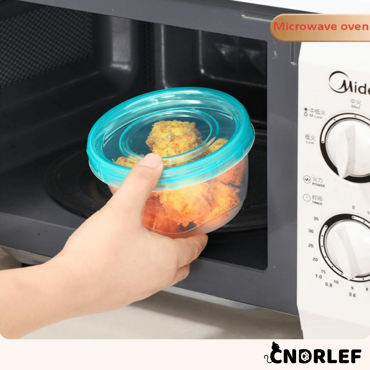 CNDRLEF 6-Pack 16oz BPA Free Food Storage Containers with Twist-Top Lids | Leakproof, Stackable | Fridge/Freezer/Microwave/Dishwasher Safe